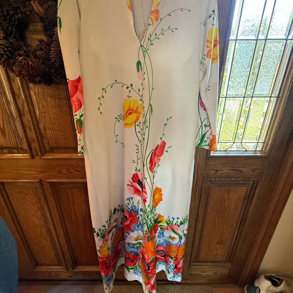 Neiman Marcus Red and Yellow Sleeveless Sundress